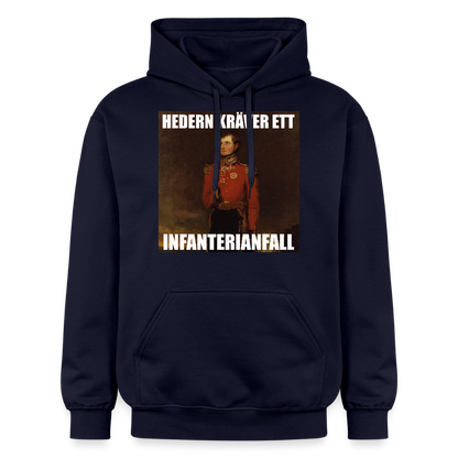Hedern kräver ett infanterianfall luvtröja unisex-edition - marinblå