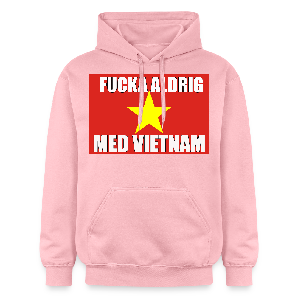 Fucka aldrig med Vietnam (luvtröja unisex-edition) - ljusrosa