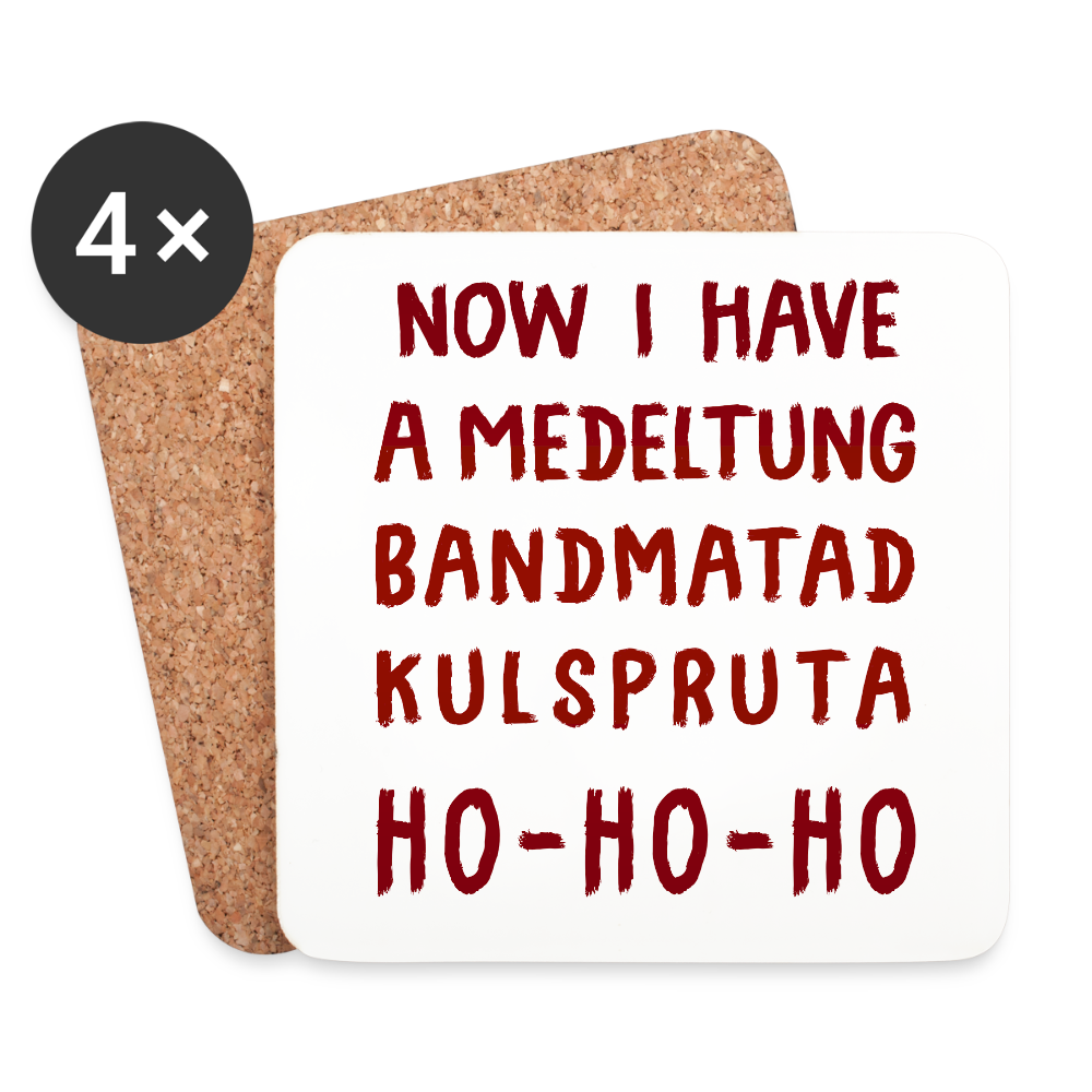 Medeltung Bandmatad Kulspruta (Underlägg, 4-pack) - vit
