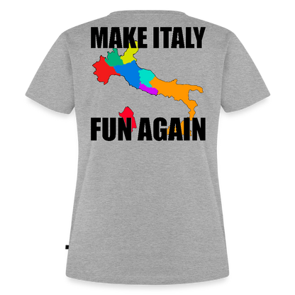 Make Italy Fun Again (Premium-T-shirt dam-edition) - gråmelerad