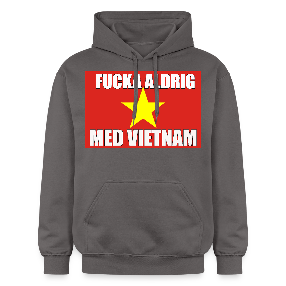 Fucka aldrig med Vietnam (luvtröja unisex-edition) - mörkgrå