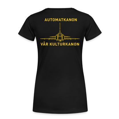 Automatkanon, vår kulturkanon (ekologisk premium-T-shirt dam-edition) - svart