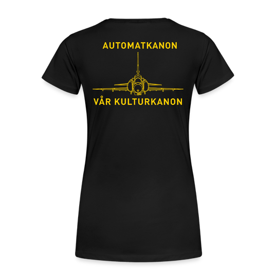 Automatkanon, vår kulturkanon (ekologisk premium-T-shirt dam-edition) - svart