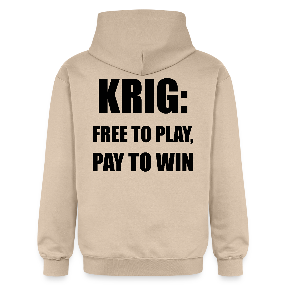 Krig: free to play, pay to win (luvtröja unisex-edition) - sand