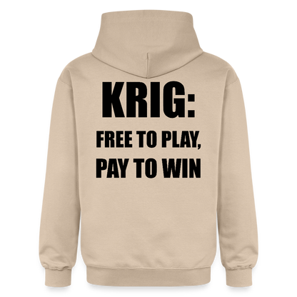 Krig: free to play, pay to win (luvtröja unisex-edition) - sand
