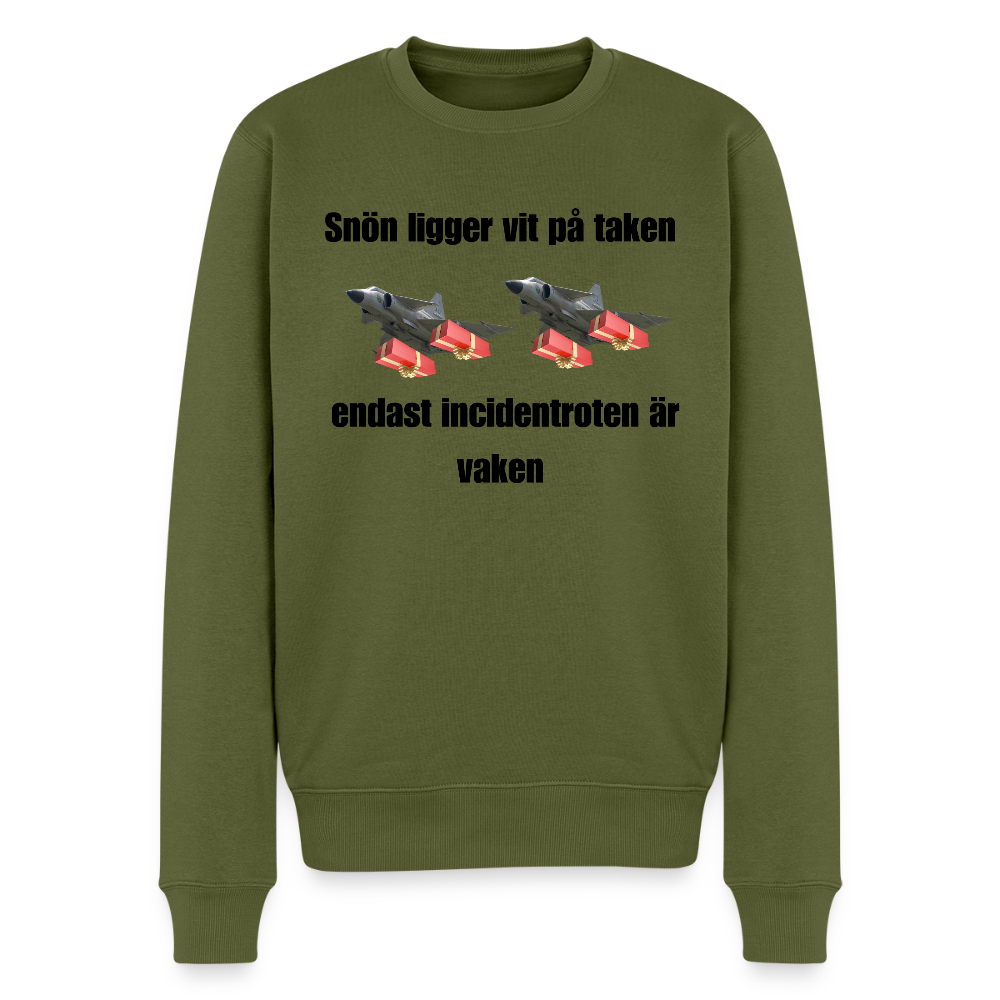 Snön ligger vit på taken (Premiumtröja herr-edition) - kaki