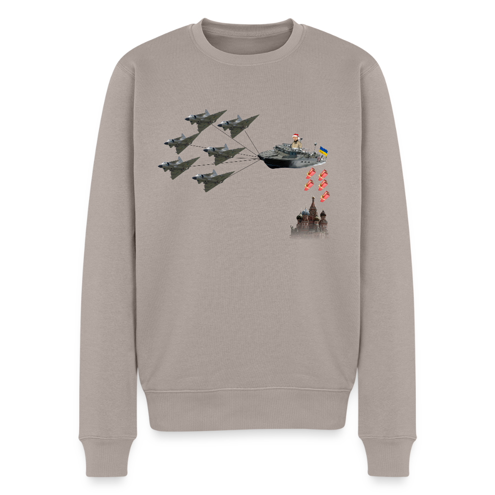 Sankt Conrad är Moskvas brandbombstomte (Premiumjultröja herr-edition) - brungrå