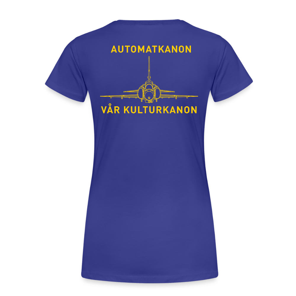 Automatkanon, vår kulturkanon (ekologisk premium-T-shirt dam-edition) - kungsblå