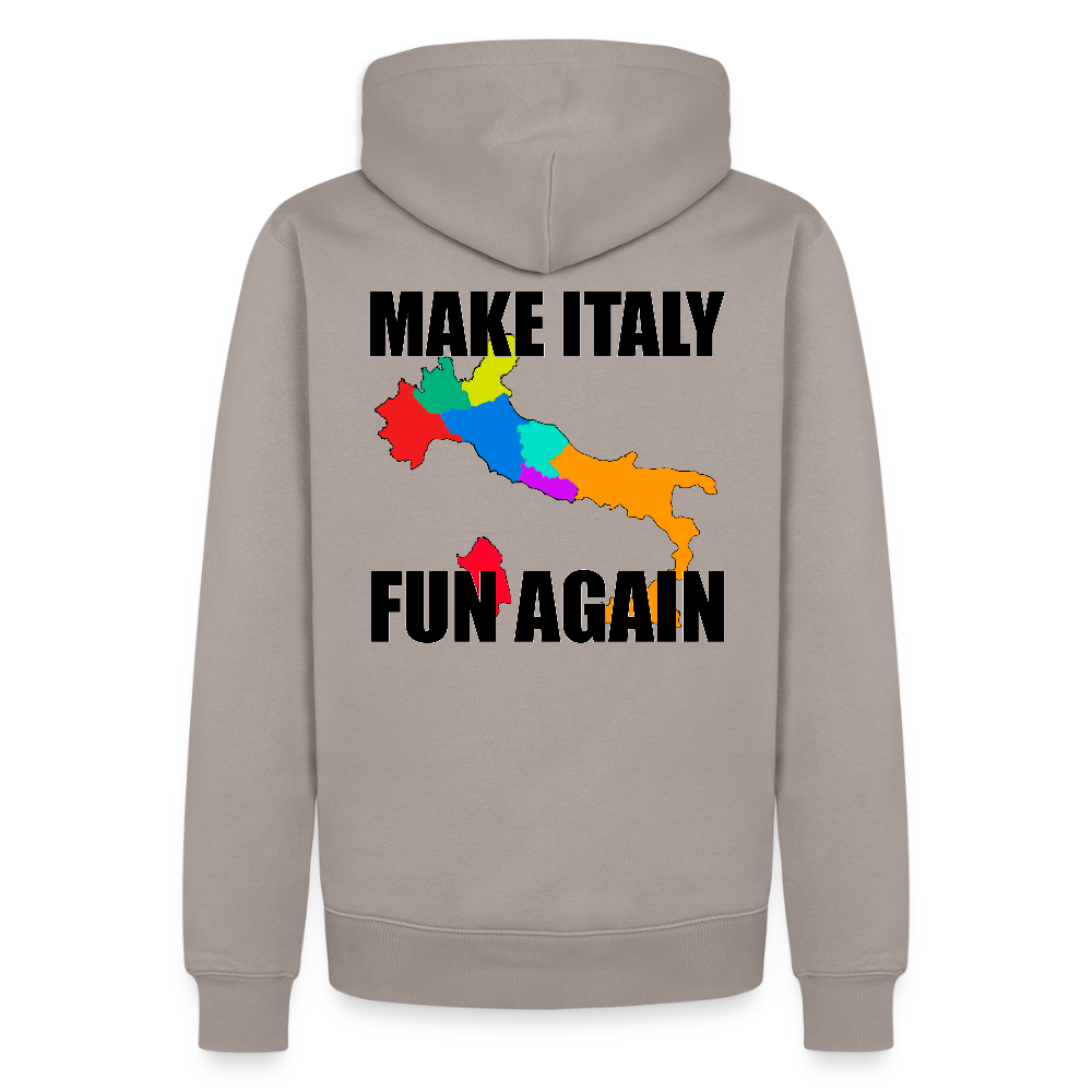 Make Italy Fun Again (Premiumluvtröja herr-edition) - brungrå