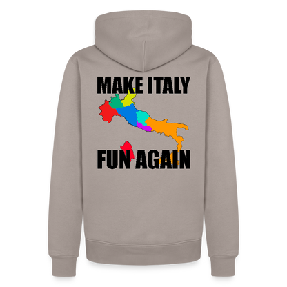 Make Italy Fun Again (Premiumluvtröja herr-edition) - brungrå