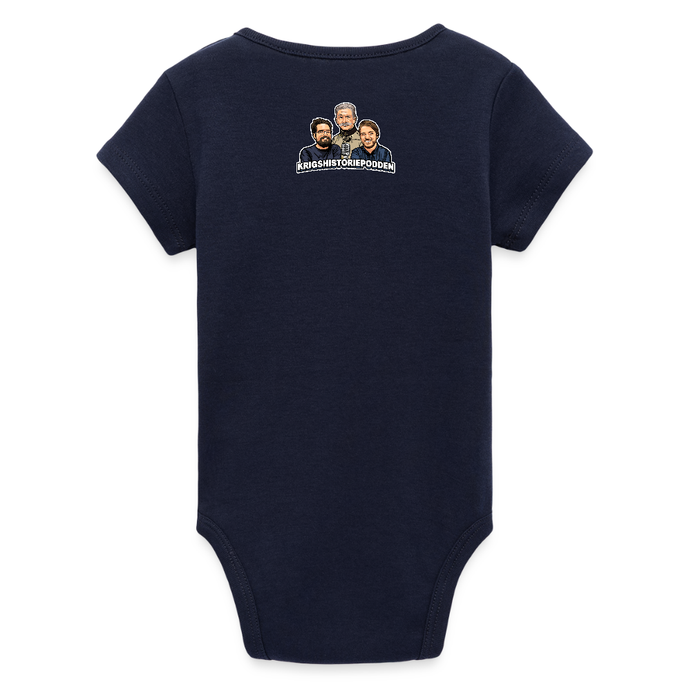 Åt helvete med Putin  (ekologisk kortärmad babybody-edition) - marinblått