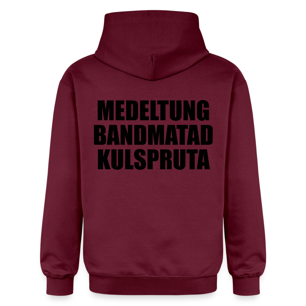 Medeltung Bandmatad Kulspruta (luvtröja unisex-edition) - Maroon