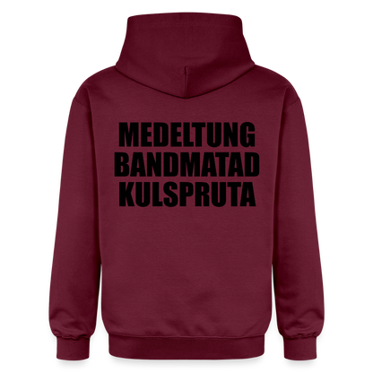 Medeltung Bandmatad Kulspruta (luvtröja unisex-edition) - Maroon