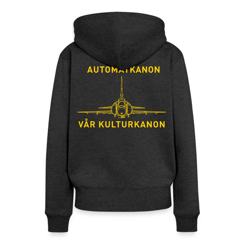 Automatkanon, vår kulturkanon (Premiumluvtröja dam-edition) - antracitmelerad