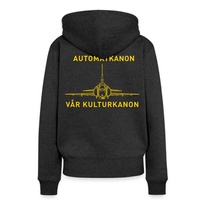 Automatkanon, vår kulturkanon (Premiumluvtröja dam-edition) - antracitmelerad