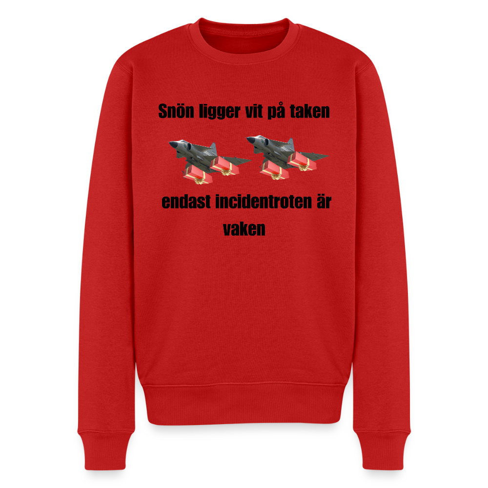 Snön ligger vit på taken (Premiumtröja herr-edition) - röd