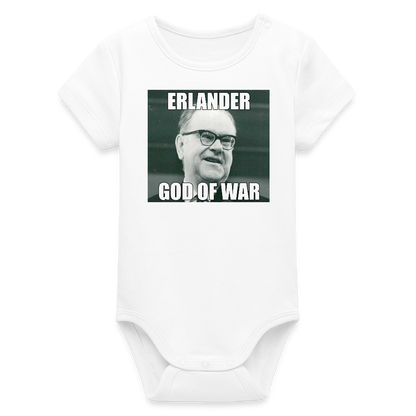 Erlander – God of War (ekologisk kortärmad babybody-edition) - vit
