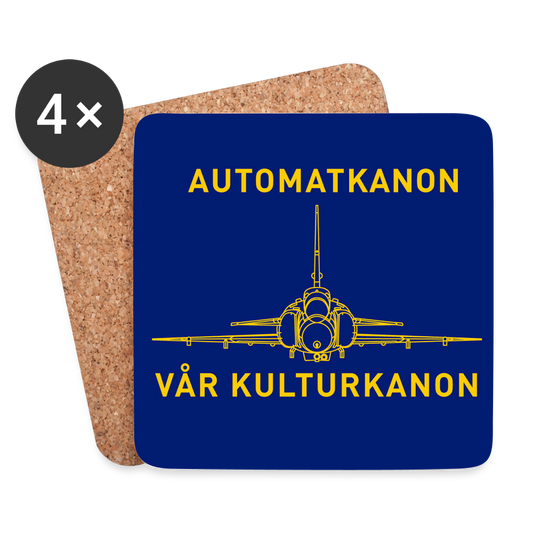 Automatkanon, vår kulturkanon (Underlägg, 4-pack) - vit