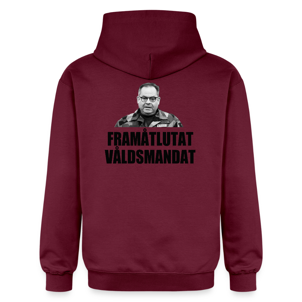 Framåtlutat våldsmandat (luvtröja unisex-edition) - Maroon