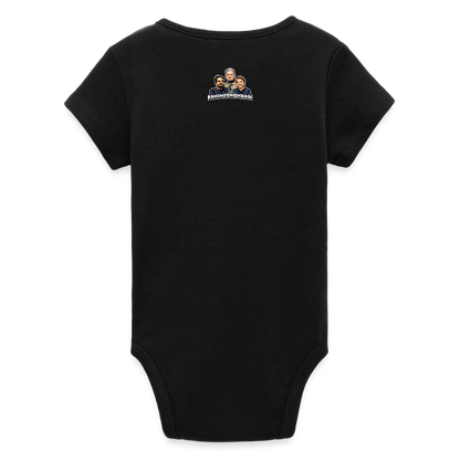 OK Böhmer (Ekologisk kontrastfärgad kortärmad babybody-edition) - svart