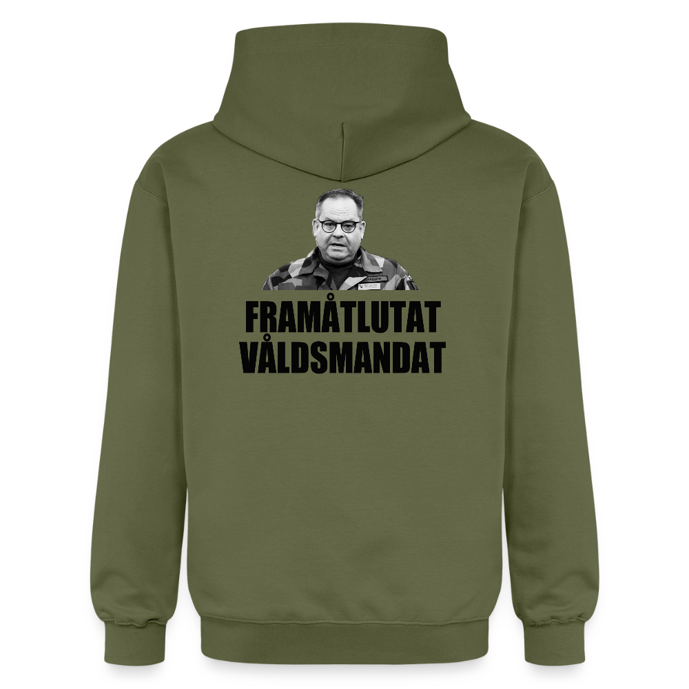 Framåtlutat våldsmandat (luvtröja unisex-edition) - Militärgrön