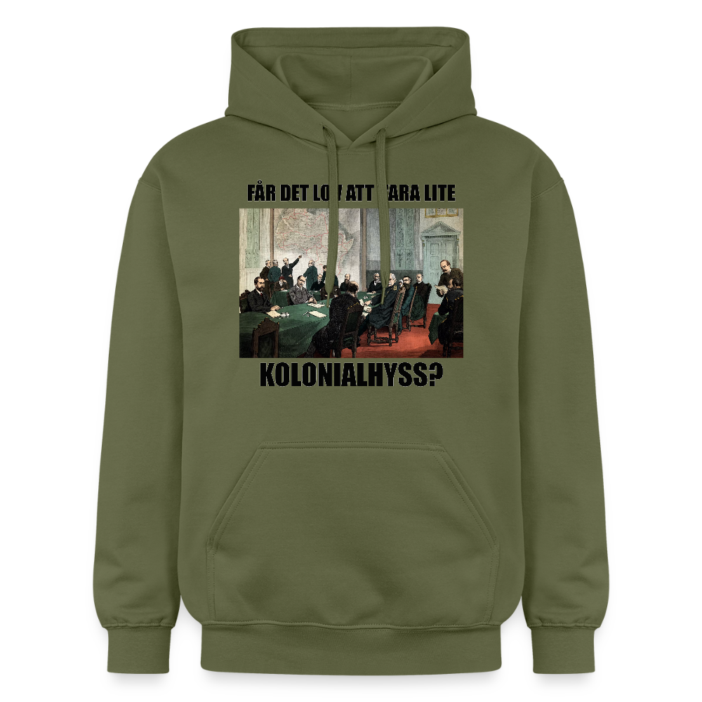 Får det lov att vara lite kolonialhyss? (luvtröja unisex-edition) - Militärgrön