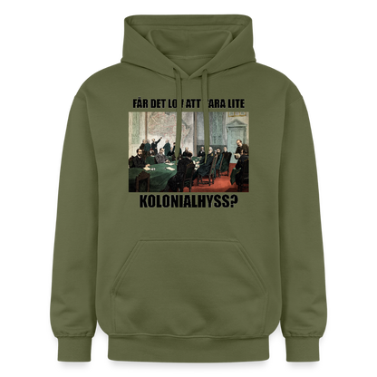 Får det lov att vara lite kolonialhyss? (luvtröja unisex-edition) - Militärgrön