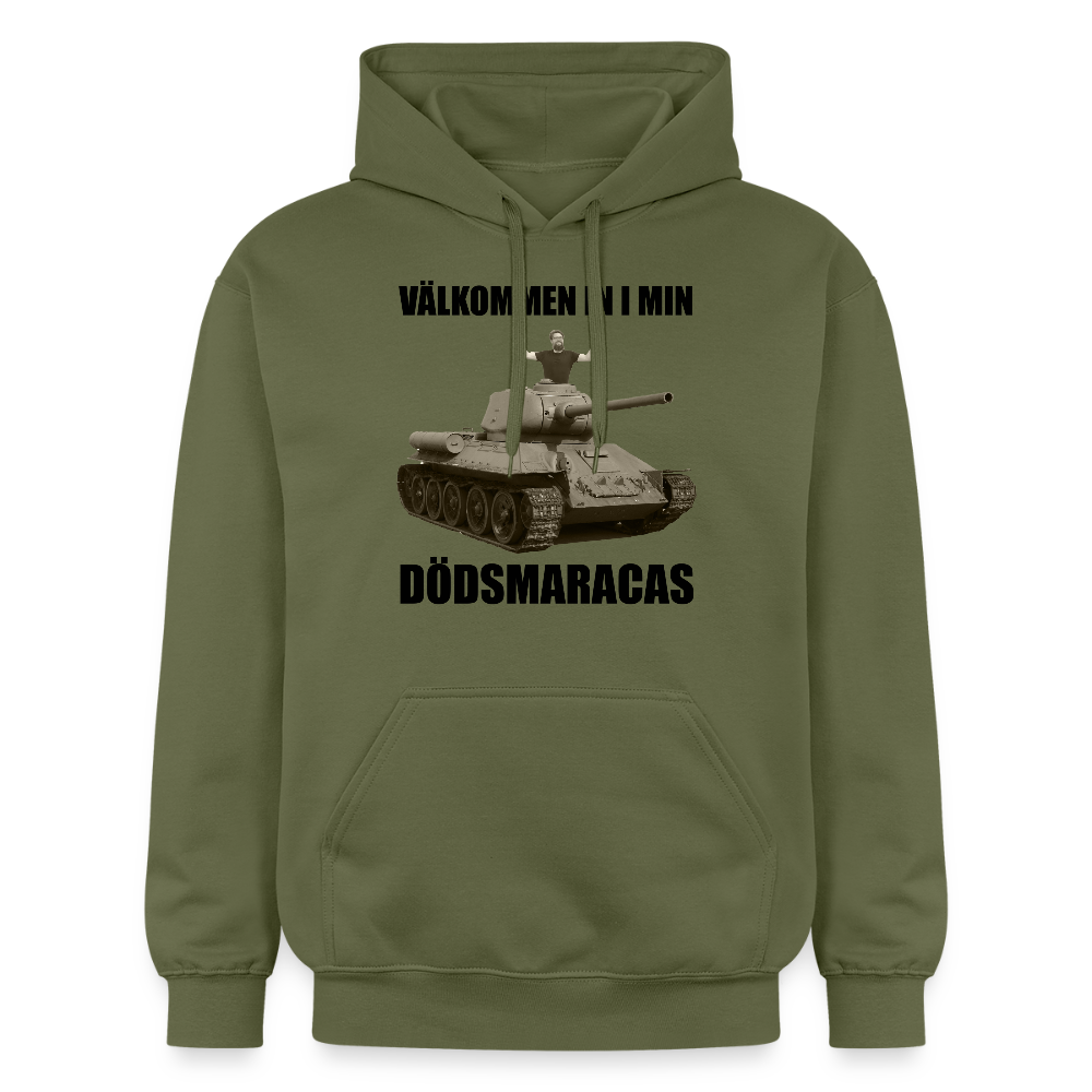 Välkommen in i min dödsmaracas! (luvtröja unisex-edition) - Militärgrön