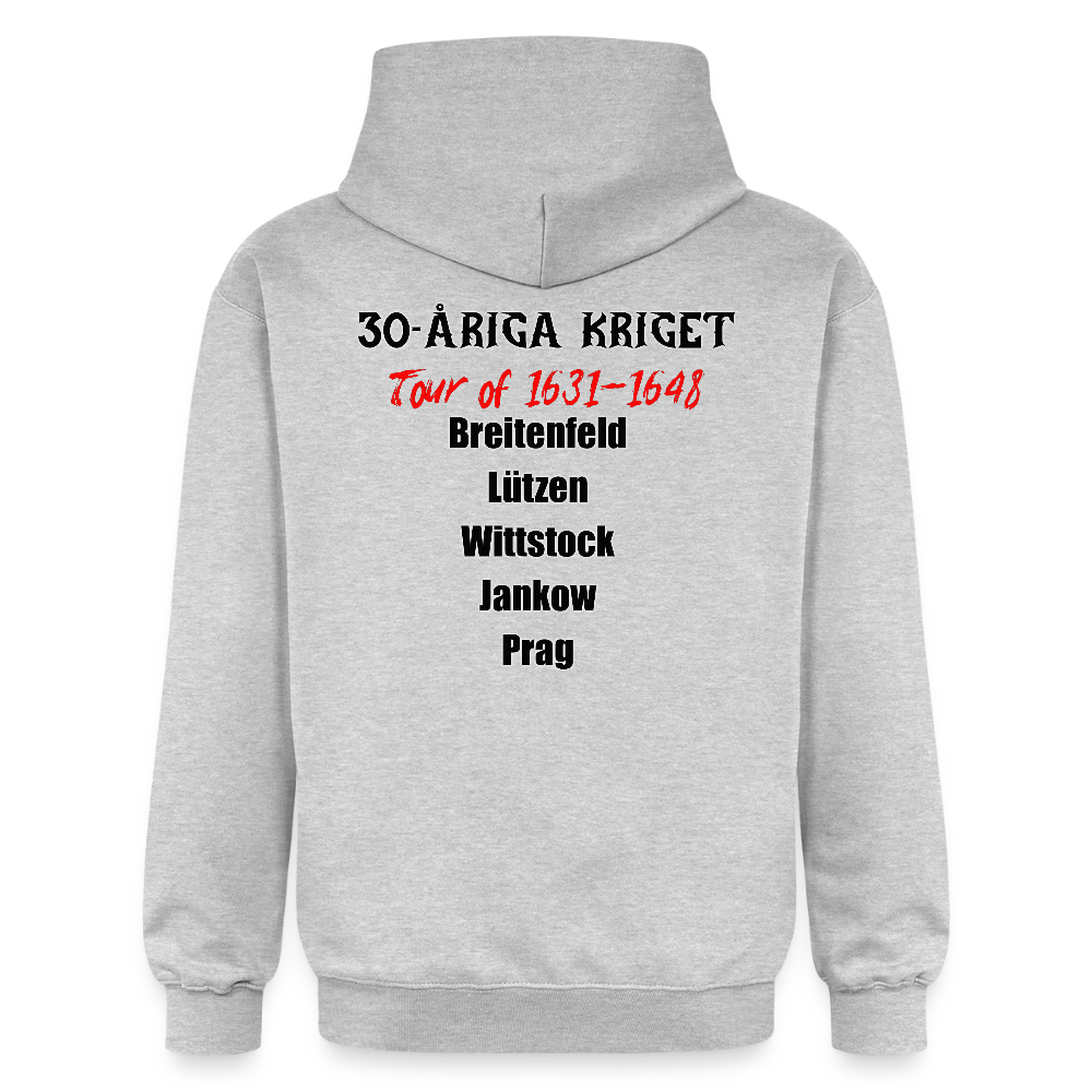 30-åriga kriget on tour (luvtröja unisex-edition) - ljusgråmelerad