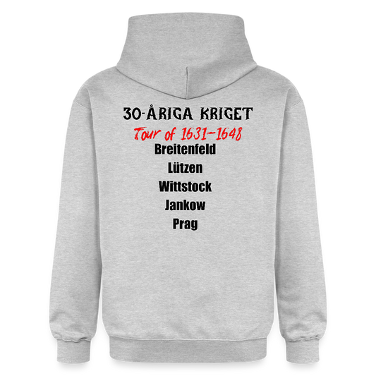 30-åriga kriget on tour (luvtröja unisex-edition) - ljusgråmelerad