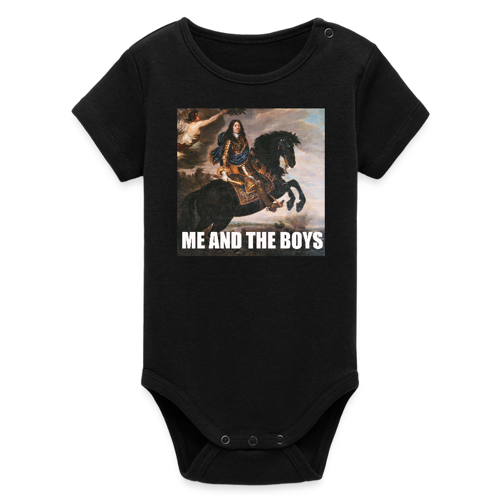 Karl X & boysen (Ekologisk kortärmad babybody-edition) - svart