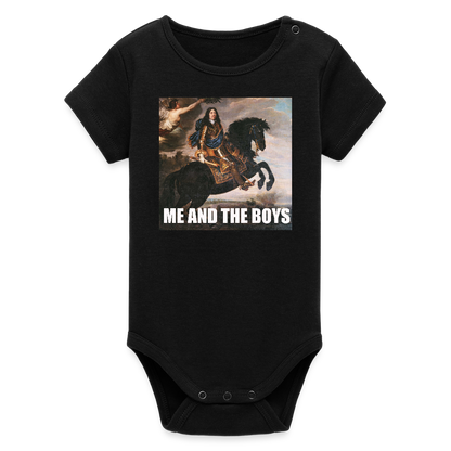 Karl X & boysen (Ekologisk kortärmad babybody-edition) - svart