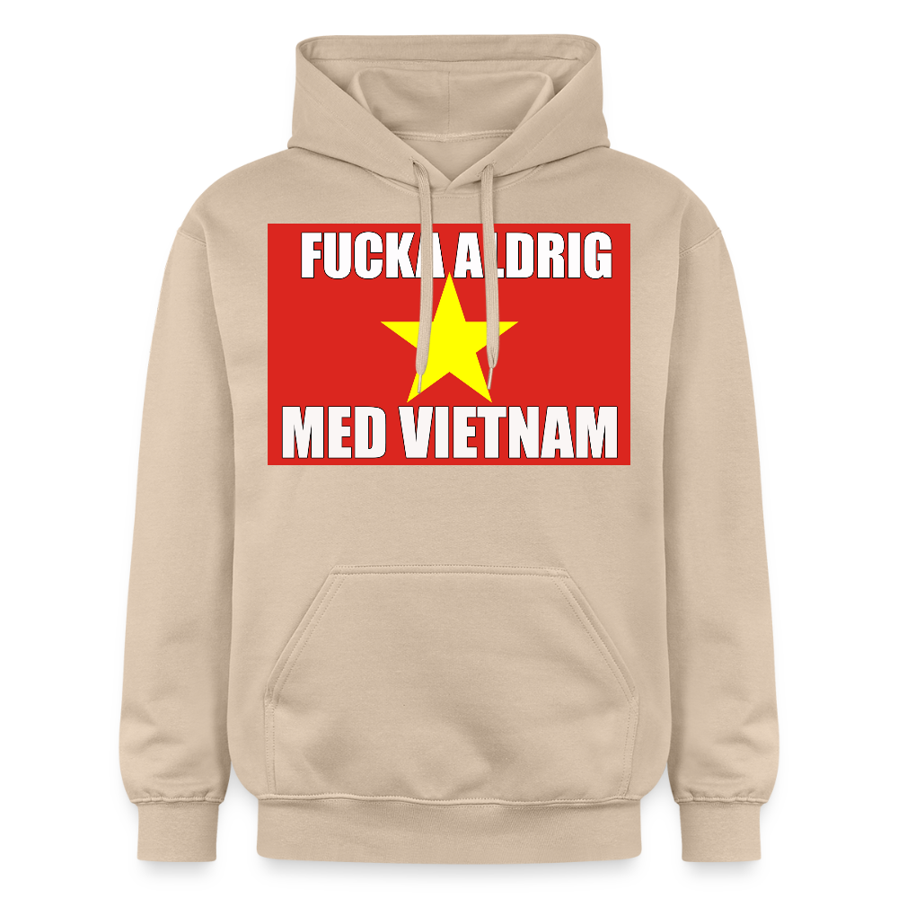 Fucka aldrig med Vietnam (luvtröja unisex-edition) - sand