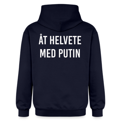 Åt helvete med Putin  (unisex hoodie-edition) - marinblå