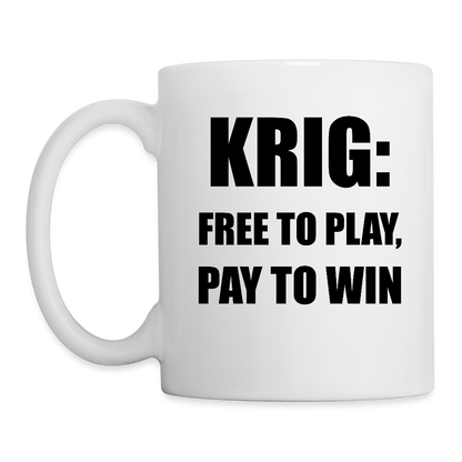 Krig: Free to Play, Pay to win! (mugg-edition) - vit