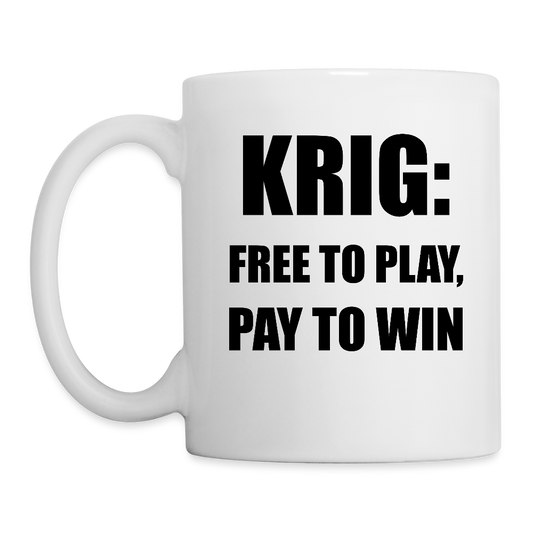 Krig: Free to Play, Pay to win! (mugg-edition) - vit