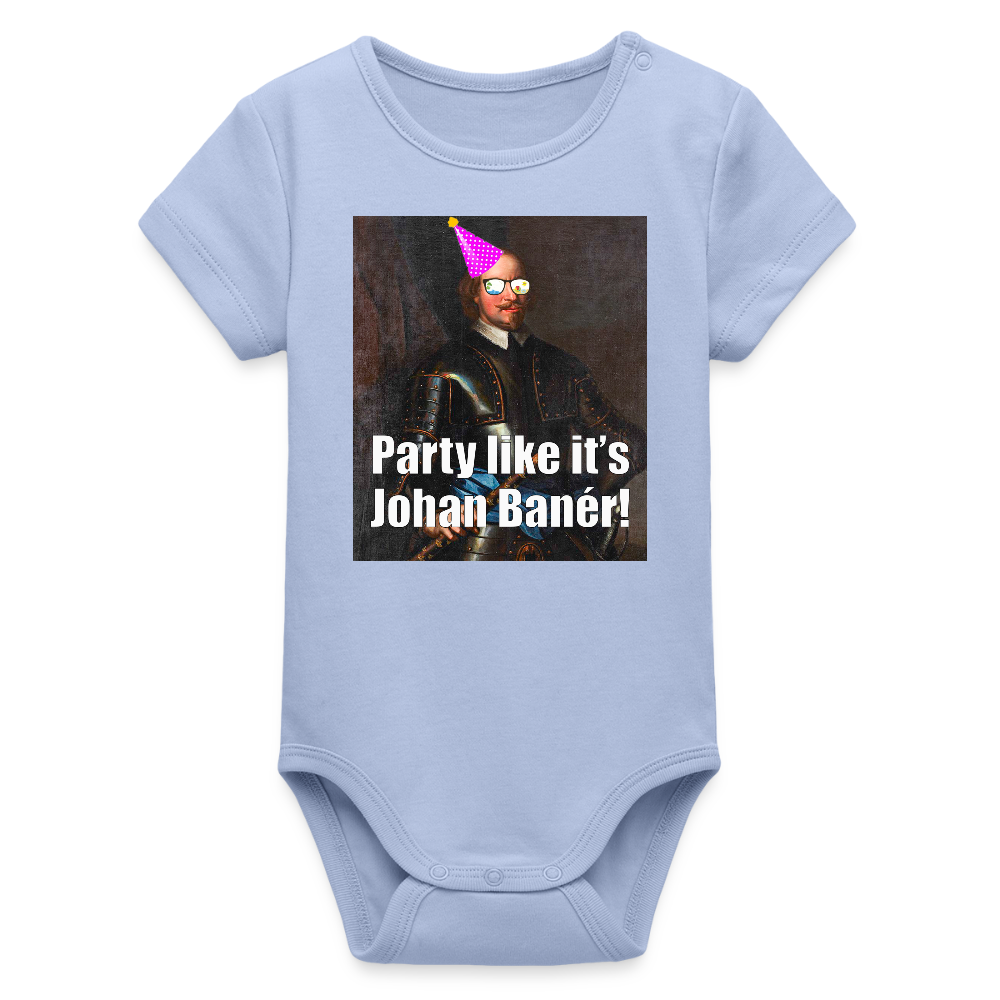 Party like it's Johan Banér! (ekologisk kortärmad babybody-edition) - himmel