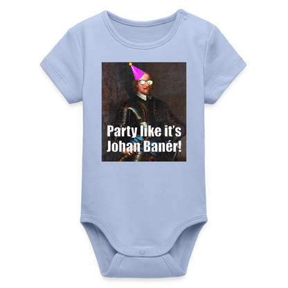 Party like it's Johan Banér! (ekologisk kortärmad babybody-edition) - himmel