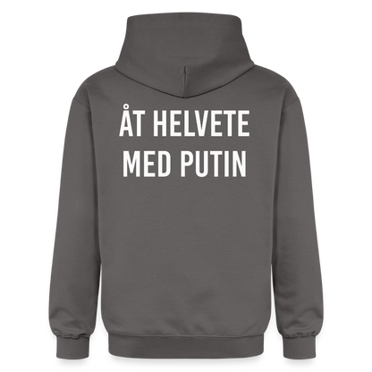 Åt helvete med Putin  (unisex hoodie-edition) - mörkgrå