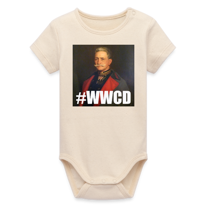 #WWCD (ekologisk kortärmad babybody-edition) - vitgrå