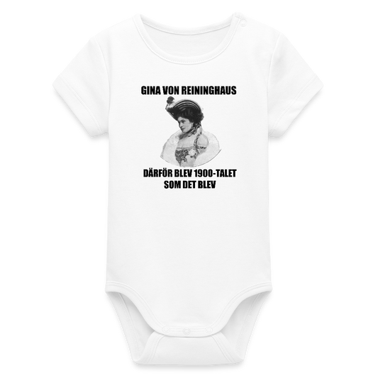 Gina von Reininghaus (ekologisk kortärmad babybody-edition) - vit