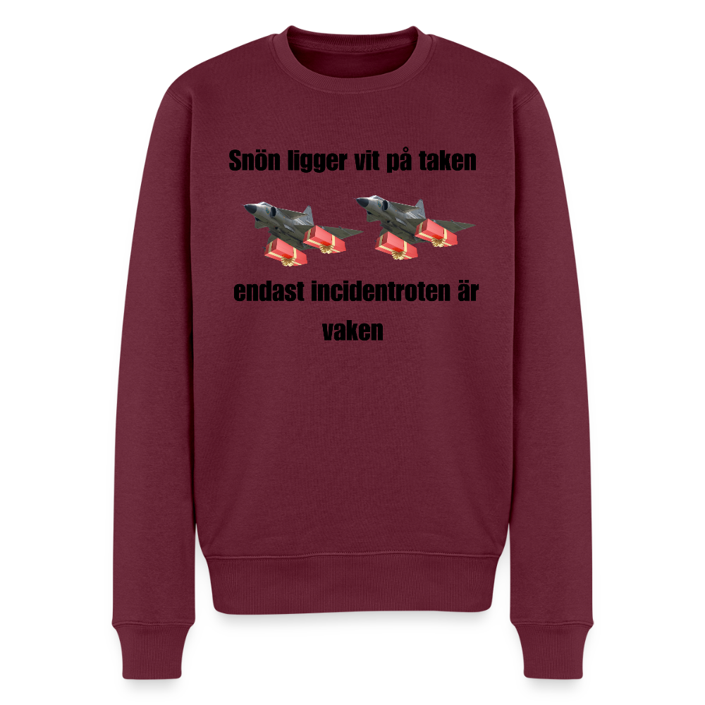 Snön ligger vit på taken (Premiumtröja herr-edition) - vinröd 