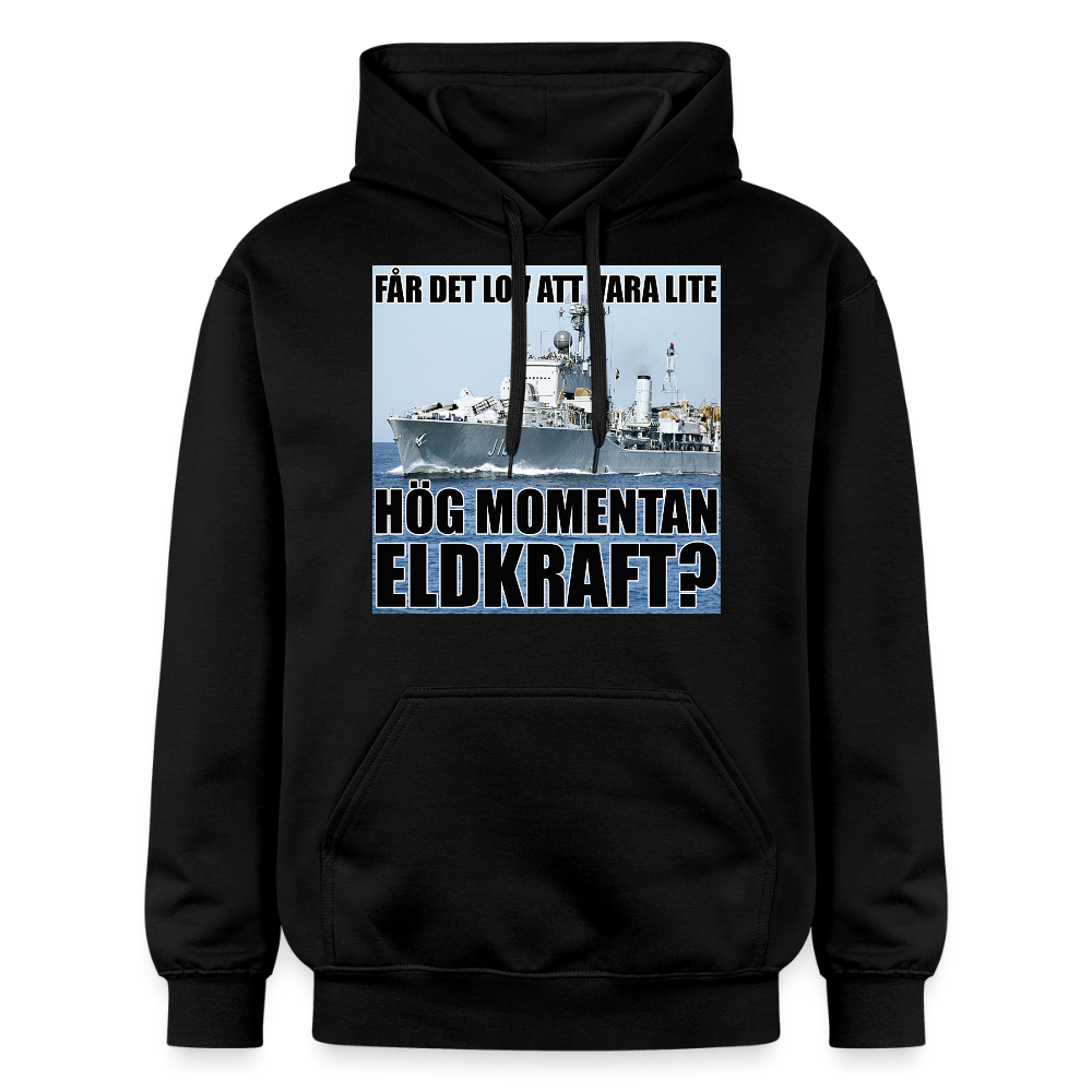 Får det lov att vara lite hög momentan eldkraft? – Halland luvtröja unisex Softstyle® Midweight - svart