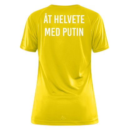 Åt helvete med Putin (tränings-T-shirt dam-edition) - gul