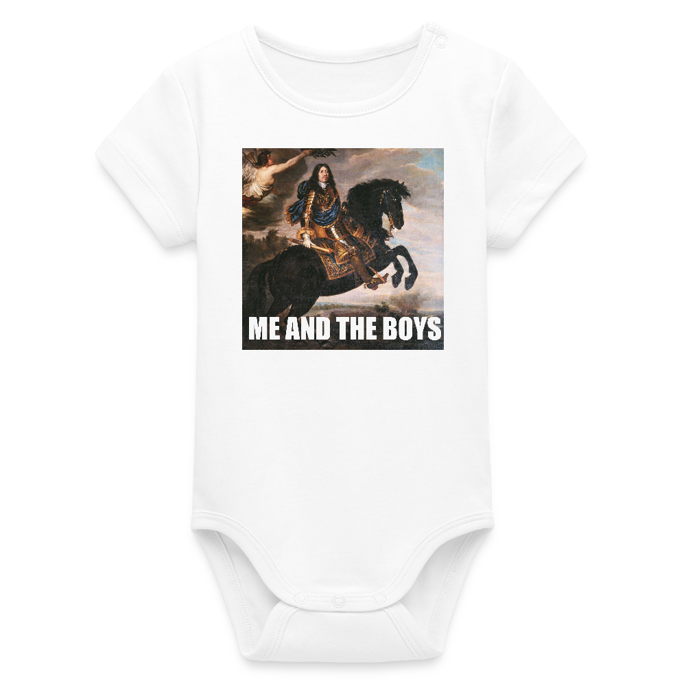 Karl X & boysen (Ekologisk kortärmad babybody-edition) - vit