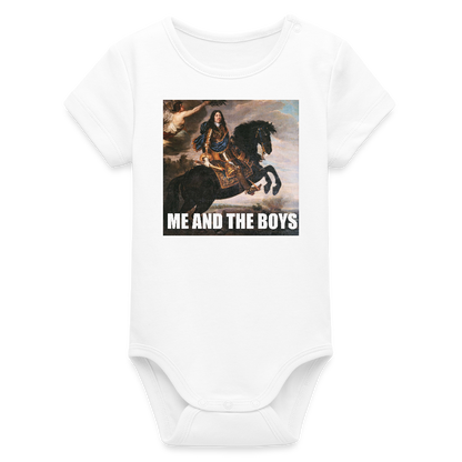 Karl X & boysen (Ekologisk kortärmad babybody-edition) - vit