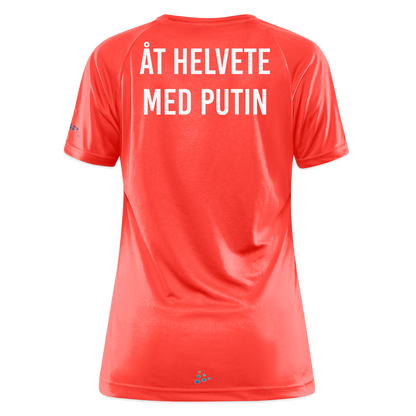 Åt helvete med Putin (tränings-T-shirt dam-edition) - korall