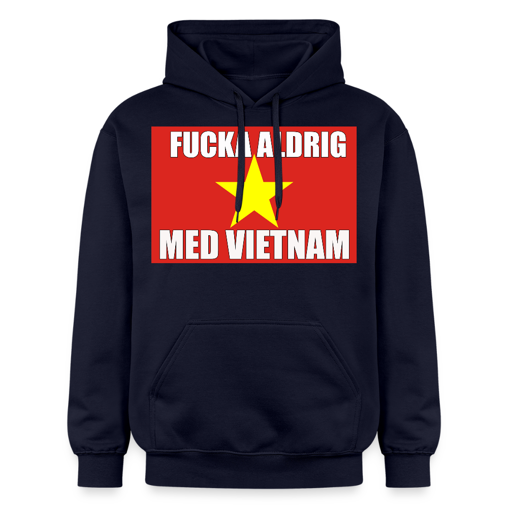 Fucka aldrig med Vietnam (luvtröja unisex-edition) - marinblå