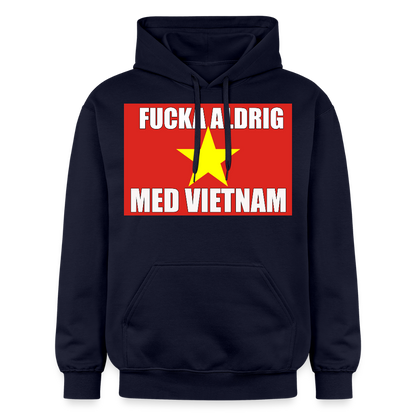 Fucka aldrig med Vietnam (luvtröja unisex-edition) - marinblå