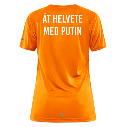 Åt helvete med Putin (tränings-T-shirt dam-edition) - ljusorange